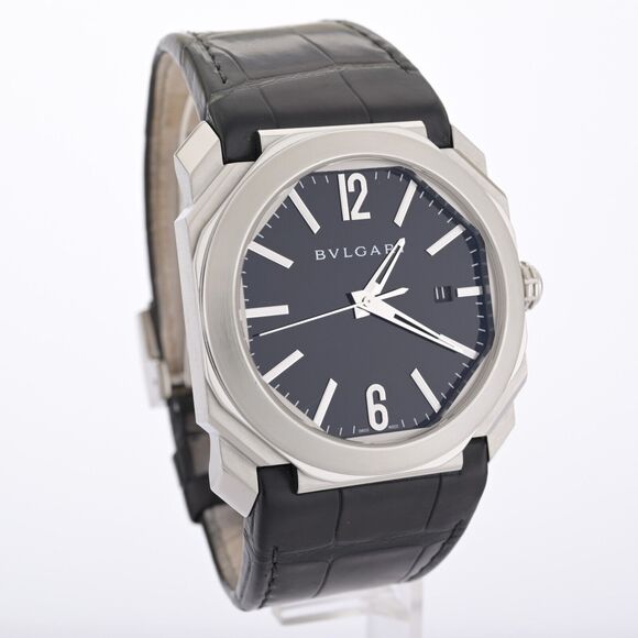 Bulgari Octo Date BGO41S Black 41mm Skeleton Back Men's Watch - Picture 3 of 15